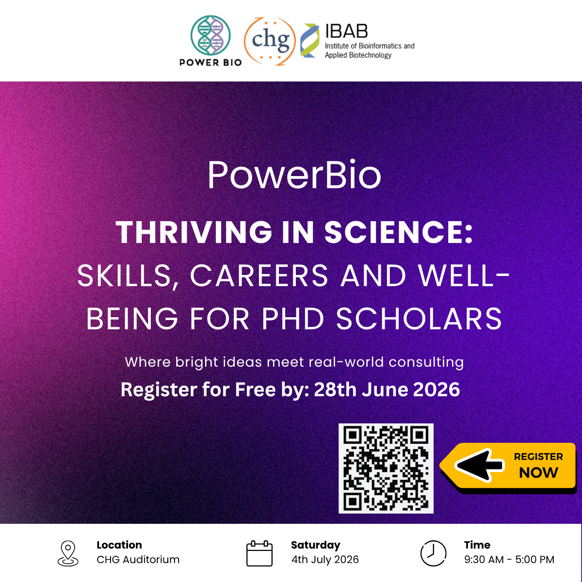 Thriving in Science event poster